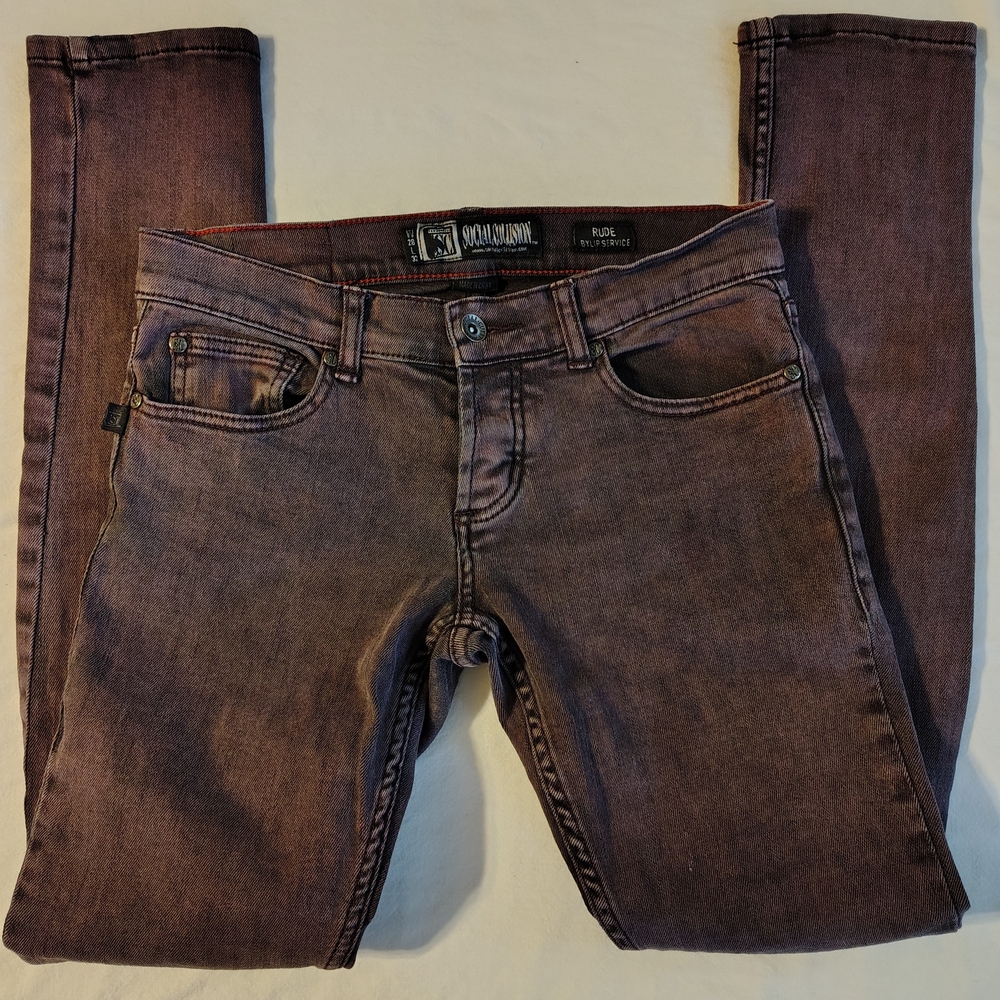 Social Collision Rude By Lip Service Low Rise Skinny Jeans Size 28 X 31